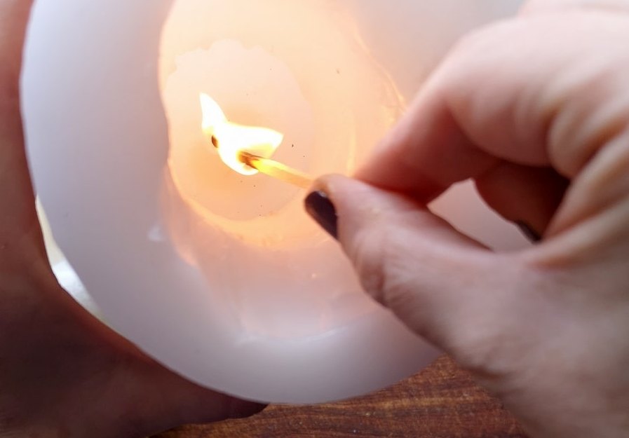 Lighting candle
