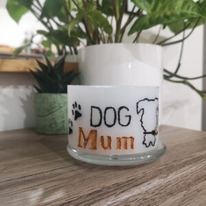 Small sized wax lantern 'DOG Mum'