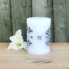 Hand-carved candle 'Morning Mist'.