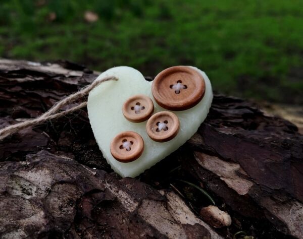 Wooden buttons.